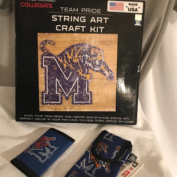 Nike Memphis State 4X TRUE BLUE SOCIETY Fans Shirt/Wallet/String Craft Kit #303 - Picture 5 of 11